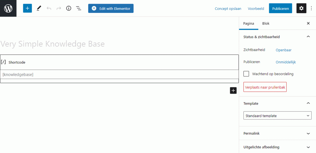 Very Simple Knowledge Base shortcode