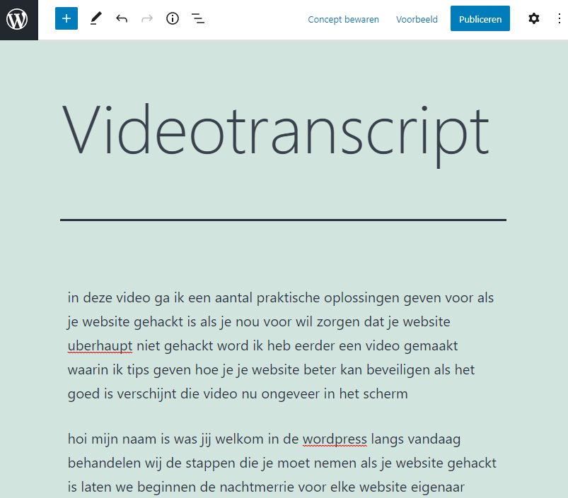 Videotranscript