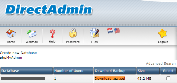 Download database