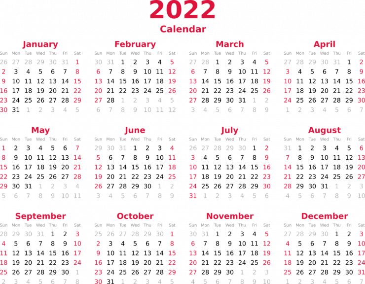 Gutenberg Kalender blok