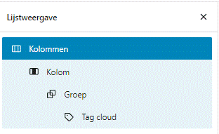 Lijst weergave na transformatie