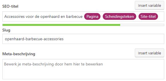 SEO vriendelijke categorie omschrijving