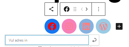 social pictogram toolbar