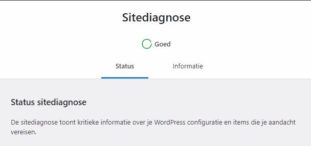 WordPress sitediagnose