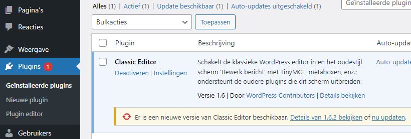Plugins bijwerken