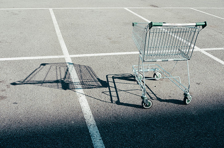 WooCommerce-winkelwagen op parkeerplaats
