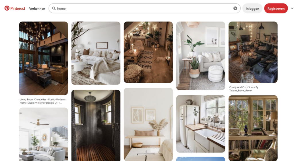 Pinterest Masonry Grid Layout