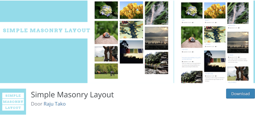 Simple Masonry Layout plugin